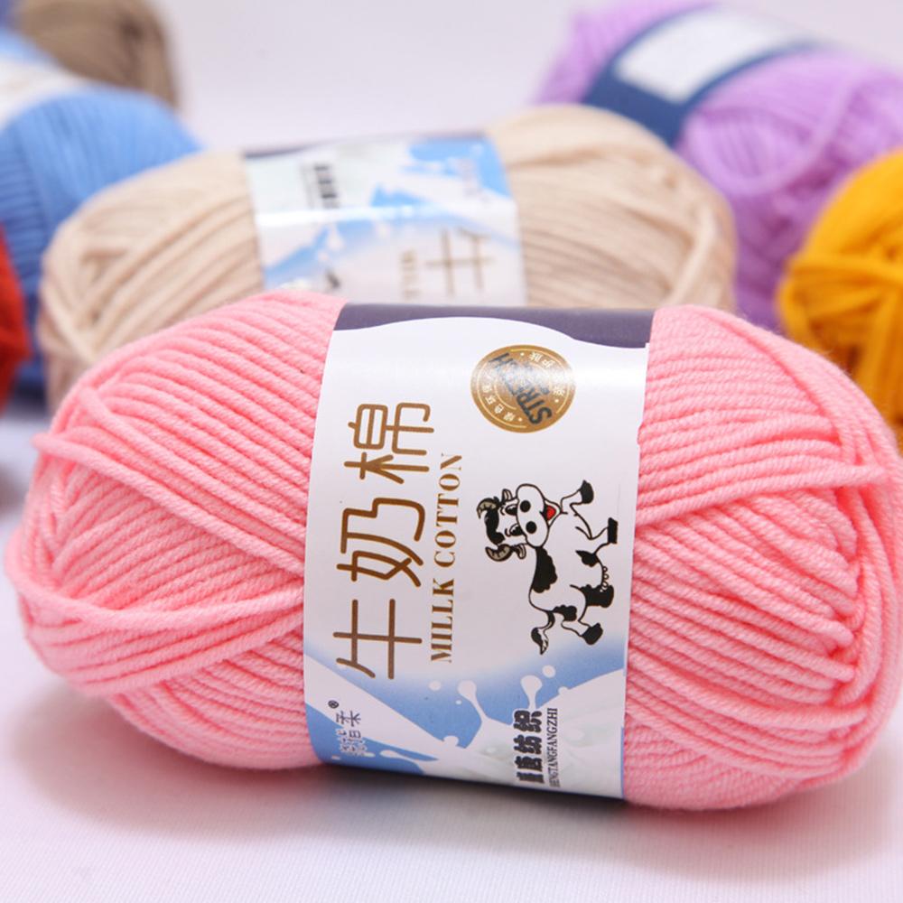 FEIJIEAST 50 г/рулон молочно-хлопковой пряжи, 5-слойная нить для ручного вязания, мягкие теплые хлопковые нитки «сделай сам», детская шерсть для ручного вязания крючком, пряжа