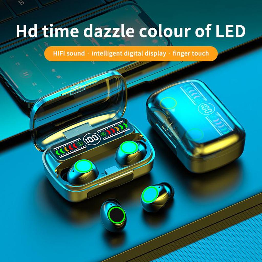 2023 Новая гарнитура TWS Bluetooth 5.0 с цифровым дисплеем CVC8.0 с шумоподавлением и сенсорным управлением Стереонаушники Водонепроницаемые спортивные наушники для всех телефонов