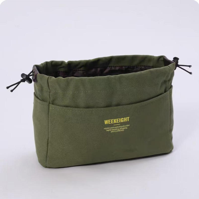Органайзеры для хранения из холста с завязками, многокарманная сумка-вкладыш, легкая портативная дорожная сумка для хранения