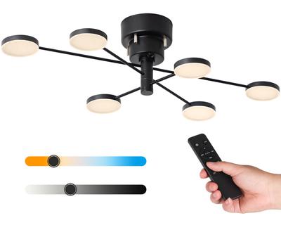 Kyodo Lighting Светодиодный Потолочный 6-ступенчатое Диммирование и Цветовая Температура Интегрированный Пульт Стильное Потолочное Освещение Непрямое Ночная Память Столовая Гостиная
