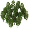 Pureseek Tree Model Railway Sandplay Set of Dark Green Models, Trees, Models, Therapy, Buildings, Educational, Landscape, 20, Approx. 9cm,