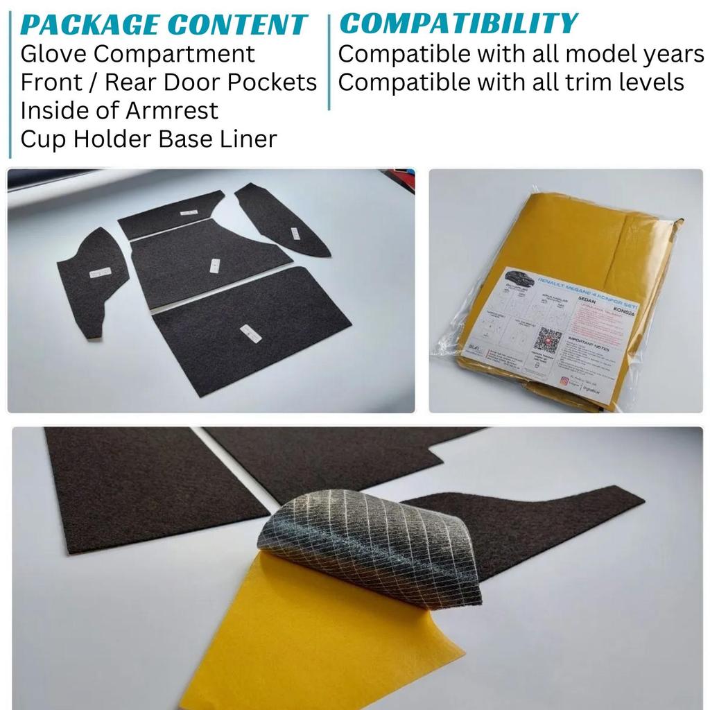 For MG ZS - Sound Deadening Fabric Coating Comfort Set – Soundproofing & Acoustic Control for a Quiet Noise-Free Drive