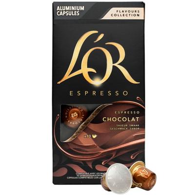 LOR Совместимый с Nespresso кофе эспрессо шоколад 10 капсул
