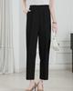 Sueeya Long Tapered Pants with Elastic Cropped and Stylish and Stylish Suit Pants for and Casual Commuting Women's Waist, Length, Slimming,