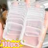 1-100 шт. Мини-бокс для хранения Прозрачные квадратные маленькие пластиковые коробки для серег, колец, ювелирной упаковки, хранения, органайзер для ювелирных изделий
