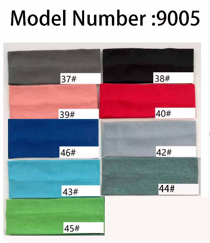 PL Custom Logo Women's Non-Slip Ripped Turban Woven Sport Elastic Hairband Knitted Cotton Turban Headwrap Hair Bands