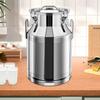 30L/8gal Stainless Steel With Lid Milk Can Large Capacity Suitable for Storing Water, Milk, Wine, Cheese, Oil, Flour, Rice