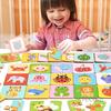 Montessori Wooden Shadow Puzzle Games For Kids Fruits Animals Cognition Matching Toy Learning Education Board Puzzle Game Gifts