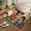 Cartoon Funny B-Bobs B-Burgers Floor Mat Soft Flannel Non-Slip Door Mat - Thickened Rug for Living Room Home Decor
