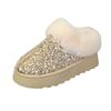 Fashion Winter Faux Fur Winter Ankle Boots Glitter Women Non Slip Plush Snow Boots Woman Thick Bottom Warm Shoes Platform Botas Mujer