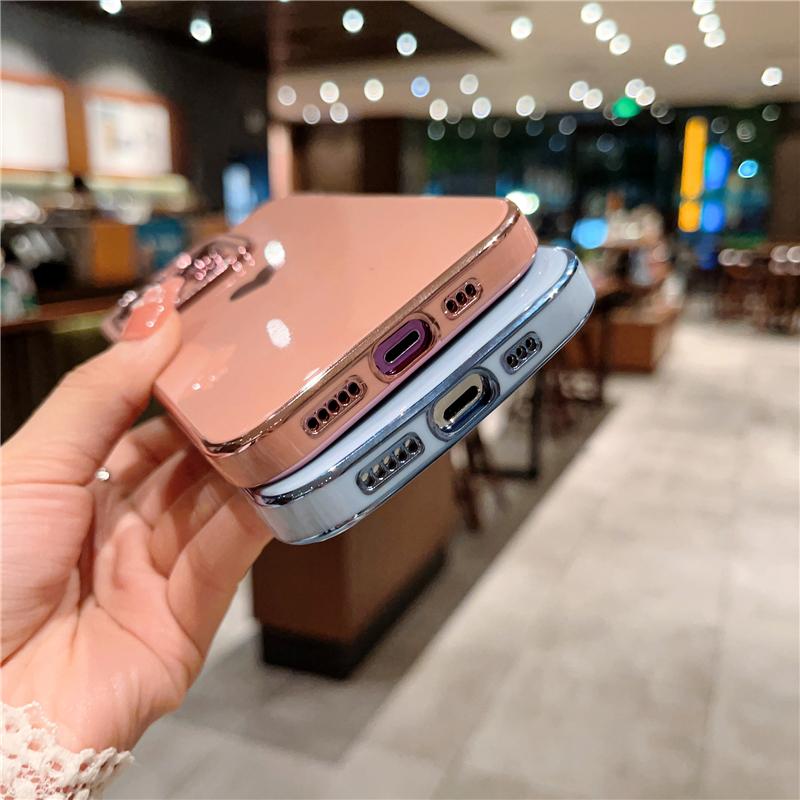 Для iPhone 16 Pro Max Роскошное покрытие Красивая рамка Мягкий чехол для телефона iPhone 16 15 14 13 12 11 X Xs Xr 7 8 Plus Защитная крышка для объектива