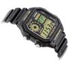 Мужские часы Casio Standard AE-1200WH-1B Черный ремешок из смолы Водонепроницаемые Аналогово-цифровые