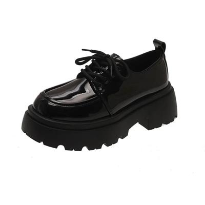 Мода осень 2024 новые модные удобные повседневные женские мокасины на среднем каблуке с круглым носком и квадратным каблуком