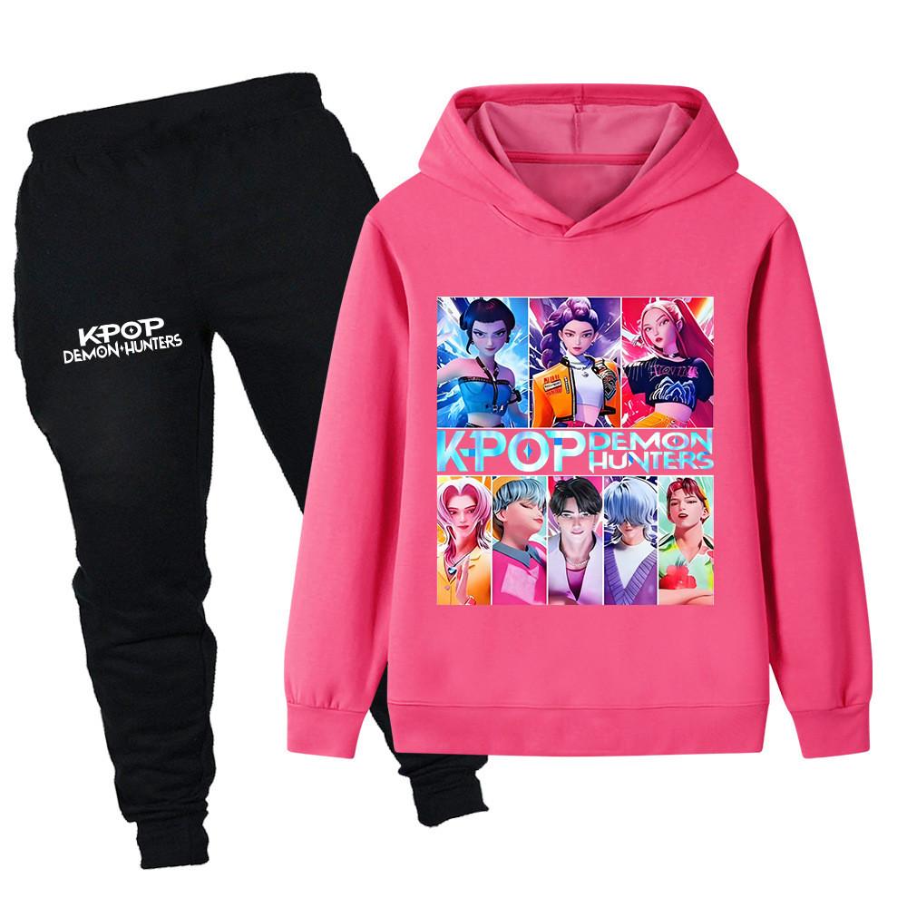 PB1230 Детский K-pop худи с длинными рукавами и принтом Mira Zoey Rumi Sajaboys, брюки
