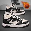 High-top Men's Shoes Winter 2025 New Velvet Thickened Warm Cotton Shoes Leather Surface Cold-resistant Casual Sports Thick Baseplate Shoes
