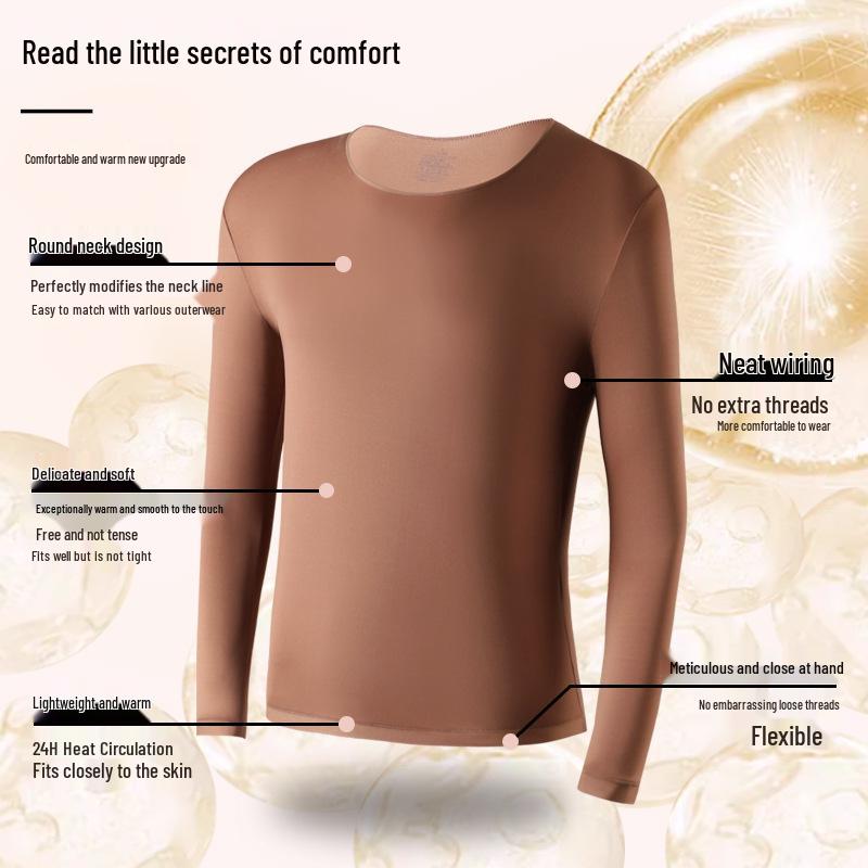 Мужской осенне-зимний набор для красоты кожи: Теплое нижнее белье с гиалуроновой кислотой, ультратонкое, невидимое, антистатическое базовое белье, одежда, питающая кожу.