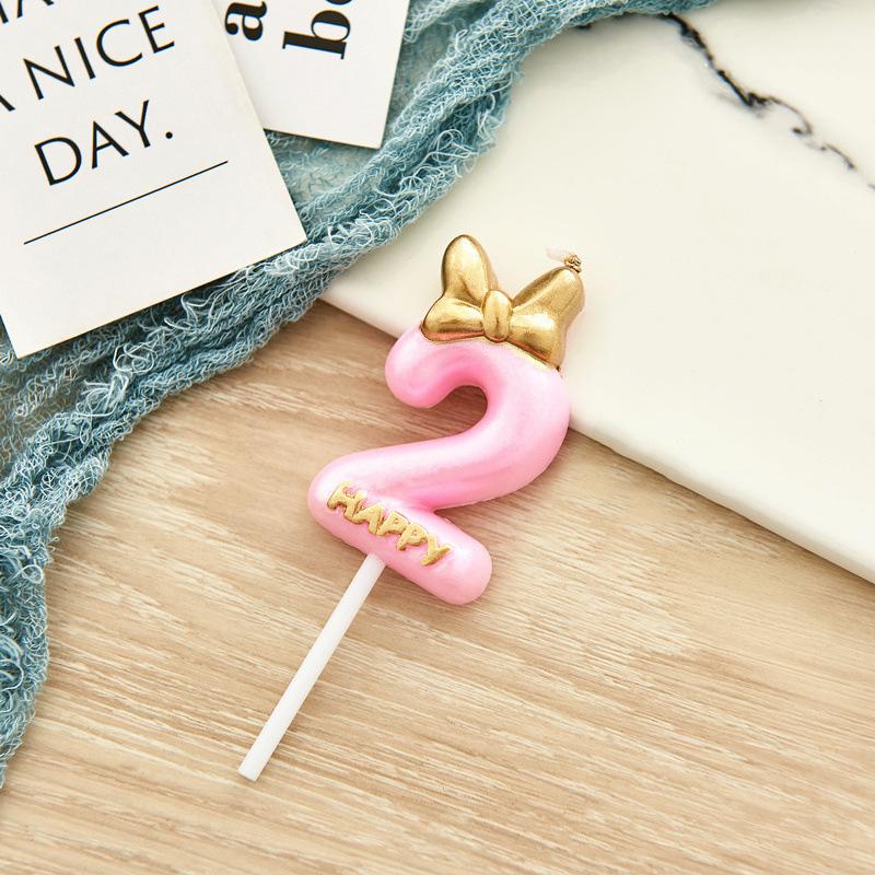 1 шт., цифровой день рождения, свадьба, кекс, декор, бант, принцесса, номер, свечи, милые