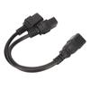 Dual IEC320 C19 To C20 Cord Female To Male Universal Y Splitter Power Cable for Desk Lamp LCD Monitor 12.6in