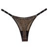 White Fang Floral and Zebra Print Sexy for TZ103 Print Size T-Back Underwear, Lingerie, G-String, Women, (Leopard Coffee, L)