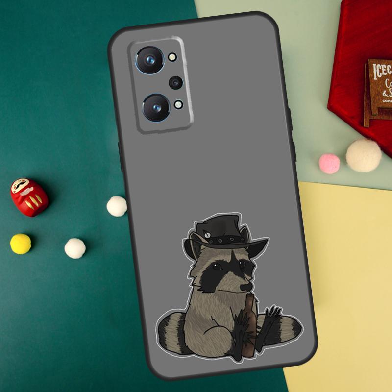 Cartoon Raccoon Kawaii For Realme 10 11 12 13 14 Pro Plus C67 C65 C63 C61 C55 C53 C51 C35 C71 C75 GT7 15 Pro Case