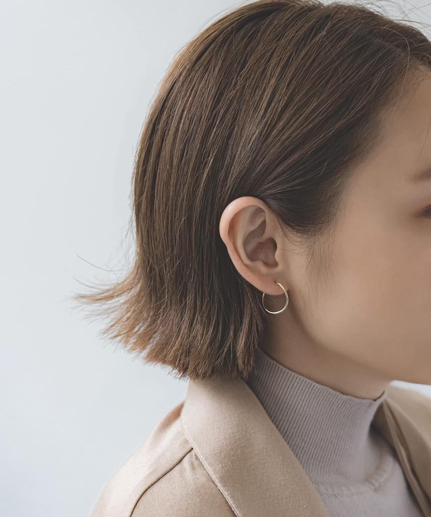 Серьги-кольца из желтого золота K18 L&Co 43-7943