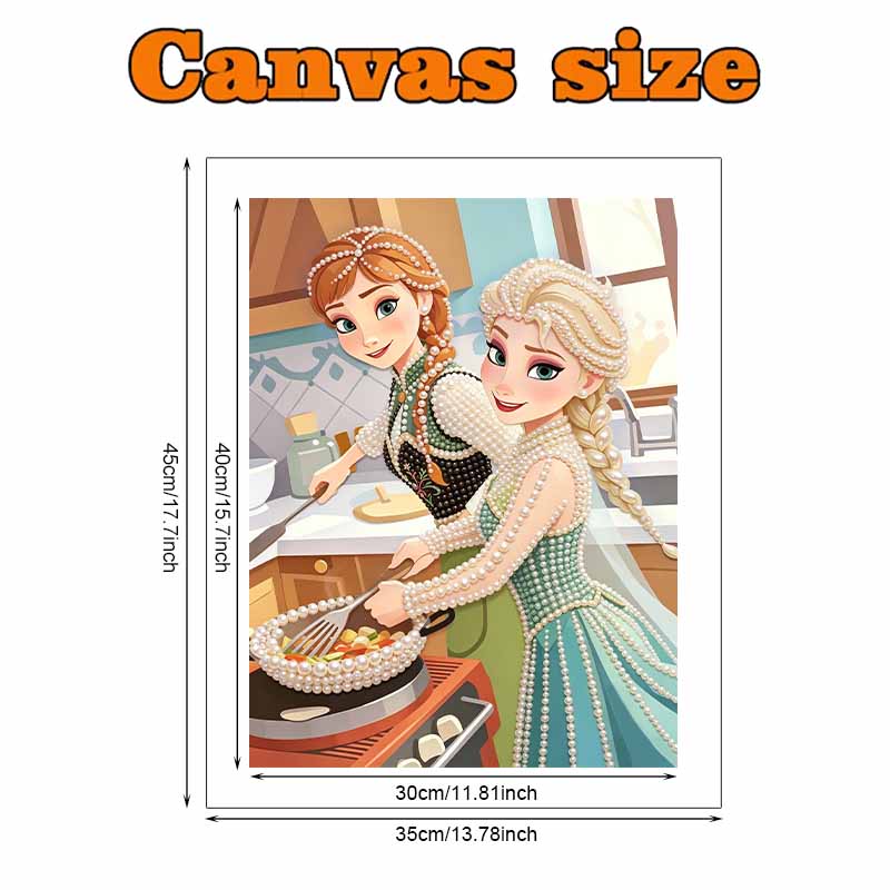 Disney Жемчужная Живопись Анна и Эльза Сделай Сам Жемчужная Живопись Каменное Искусство Жемчужная Точечная Живопись Картины Поделки Подарки для Взрослых Новичков Декор для Дома