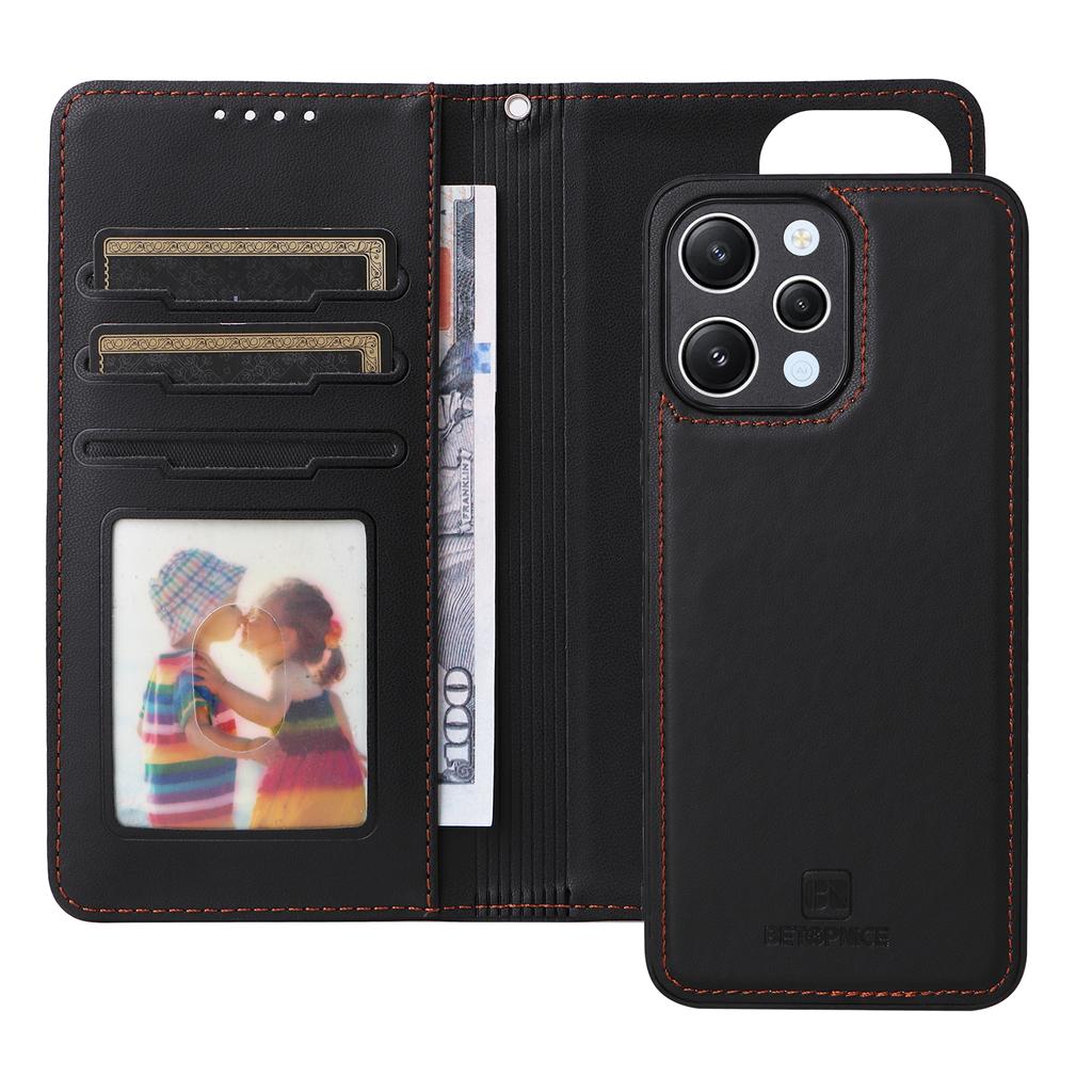 Для Xiaomi Redmi 12 4G Магнитный чехол BETOPNICE Съемная обложка из ПУ-кожи для телефона с ремешком
