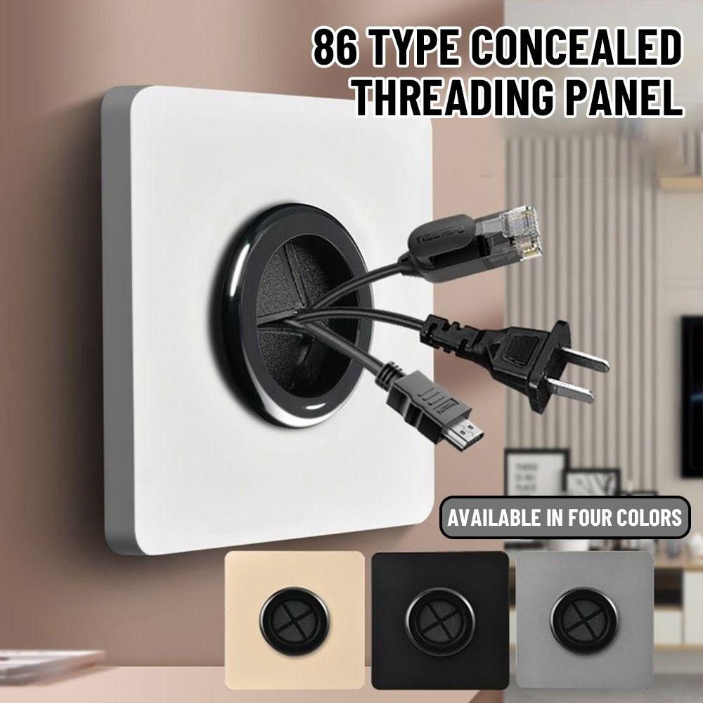 Storage 86Type With Outlet Hole Cable Cover Decorative Cover Cable Socket Panel Wall Blank Panel