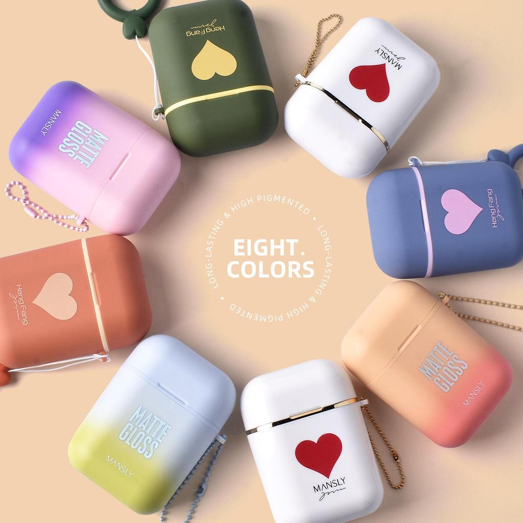 Hengfang Headphones Love Icon Double Tube Non-stick Cup Long Lasting Waterproof Lipstick H9423-M1005