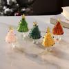 Brushed Glass Christmas Tree Figurines Home Decor Christmas Decoration Crystal Christmas Tree  Gift