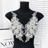 Hot-Selling Beaded Sequins Embroidered Front Neckline Patch Dress Wedding Dress Front Collar Diy Accessories