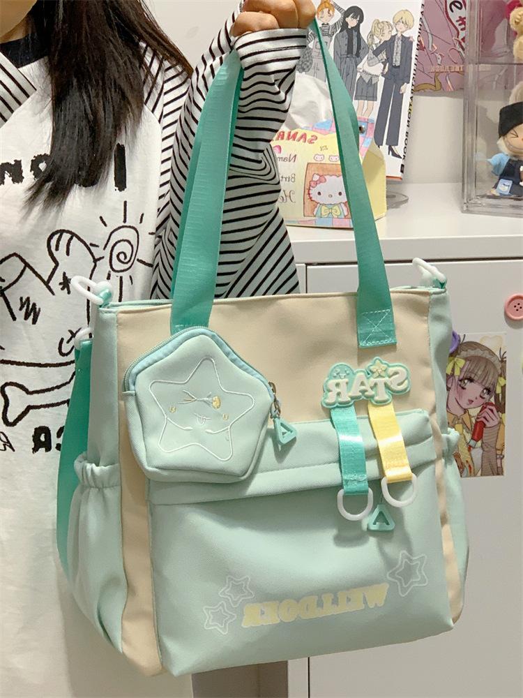 Школьная сумка японский инс милая студенческая портативная сумка для репетиторства высокая ценность большая вместимость повседневная сумка через плечо универсальный милый рюкзак