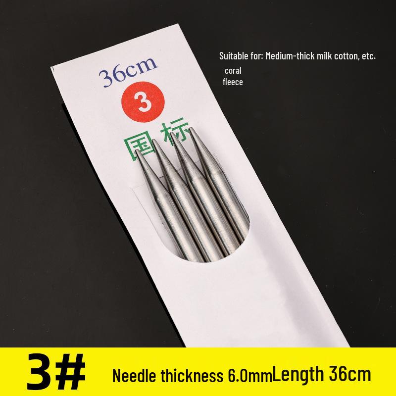 Three Swallow Stainless Steel Knitting Needles Set for Handmade Scarves and Sweaters