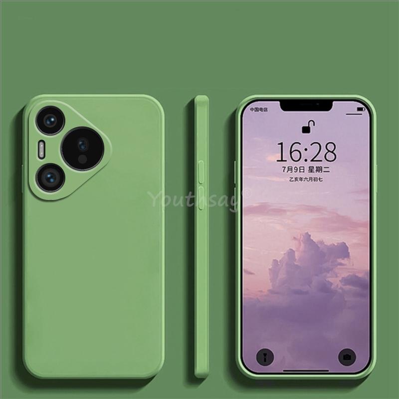 Для Huawei Pura 70 Pro Чехол Pura 70 Pro Чехол Жидкий Силиконовый Простой ТПУ Противоударный Матовый Защитный Телефон Huawei Pura 70 Pro Чехол