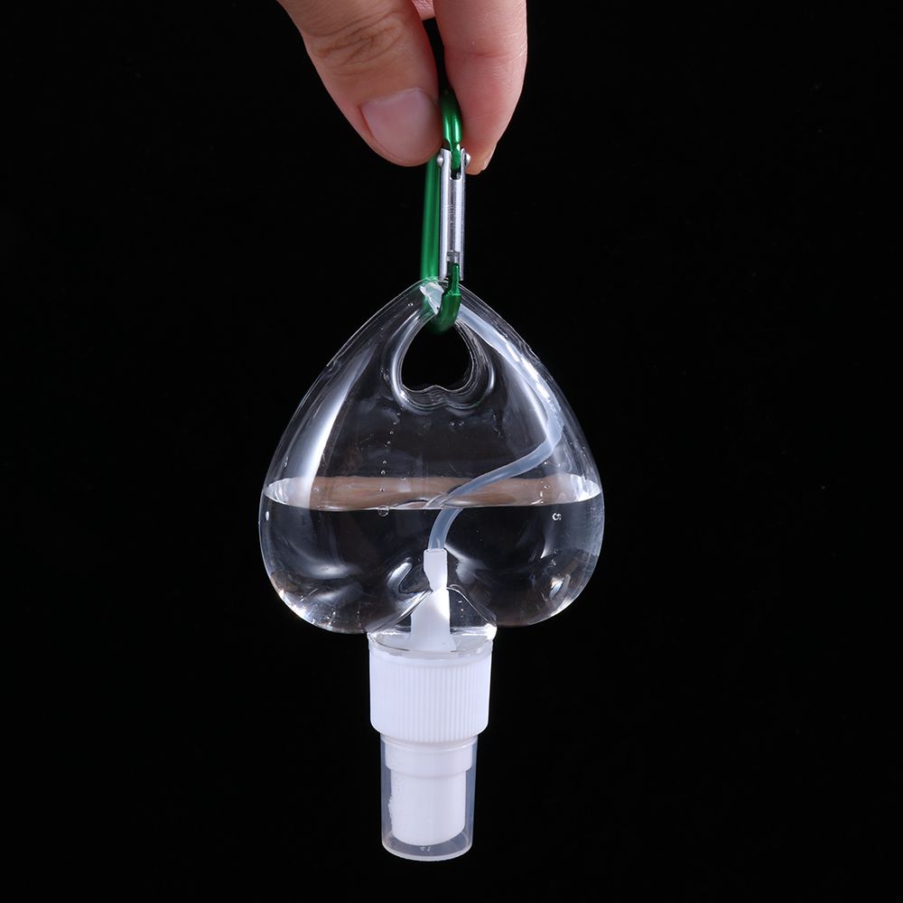 Travel Alcohol With Metal Hook Lotion Jar Leaf Heart Spray Bottle Empty Container Bottle