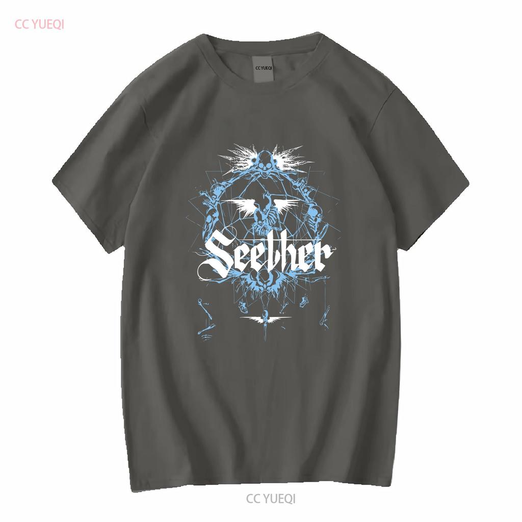 Seether T Shirt Cotton Black Size S to 5XL PM1197 vintage Washed Comfortable Unisex Slightly Stretched homme Versatile Casual