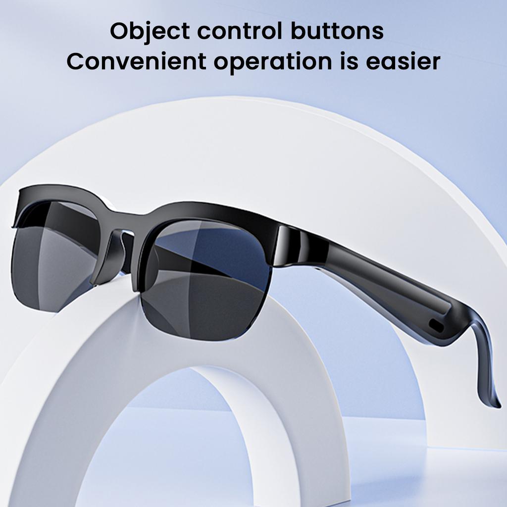 BT Smart Audio Glasses Real-Time 150+ Language Translation Bone-Conduction Music Glasses Built-in Speakers Voice Control