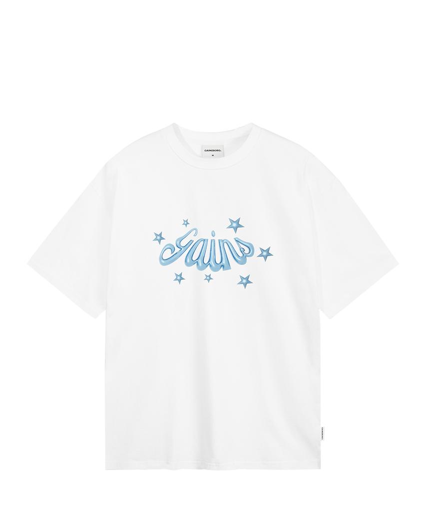 GAINSBORO 3D Star Logo T-Shirt_White/Blue