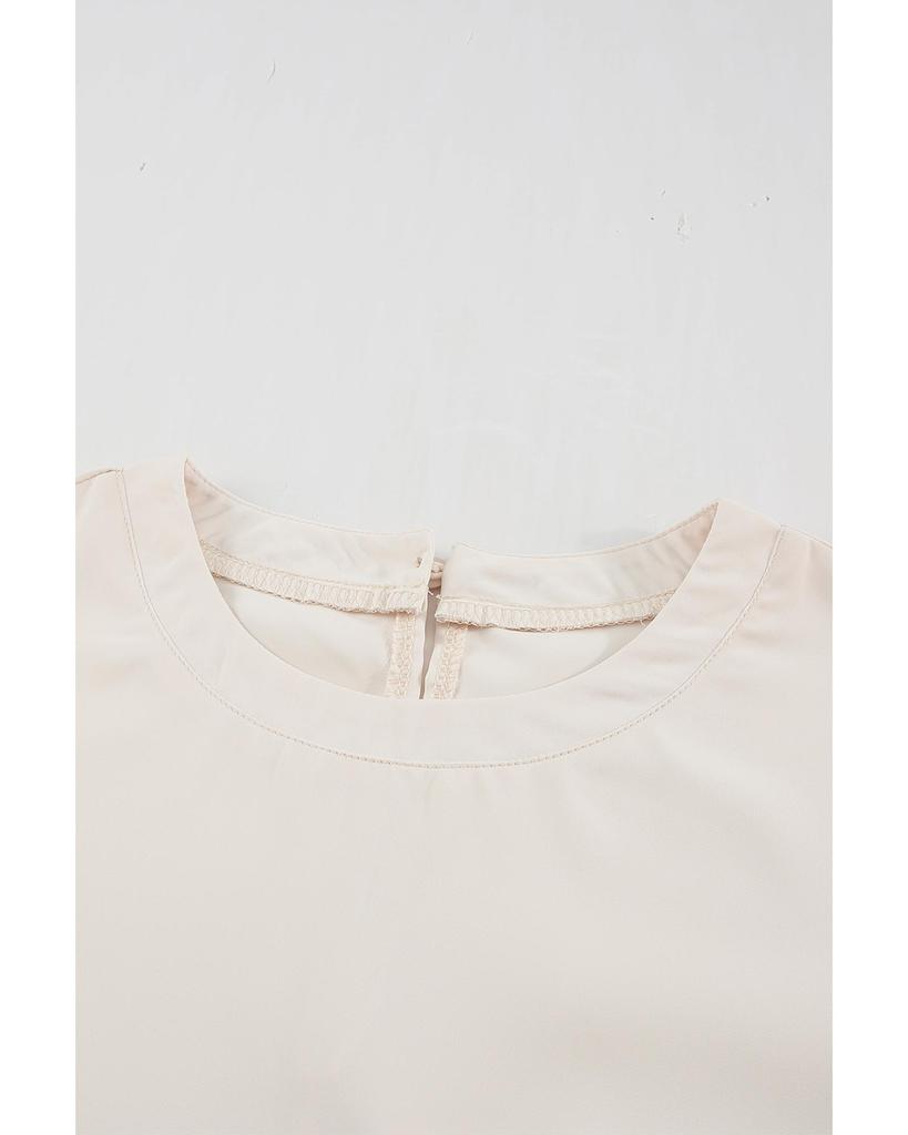 Azura Exchange Lace Sleeve Patchwork Top