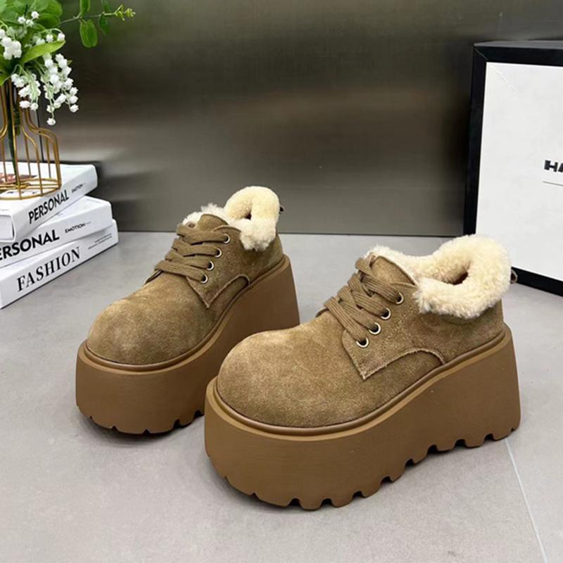 Модные женские замшевые ботильоны на меху, теплые зимние ботинки 2025 года, новинка зимы, брендовые туфли на плоской подошве, короткие плюшевые туфли, повседневные кроссовки Botas