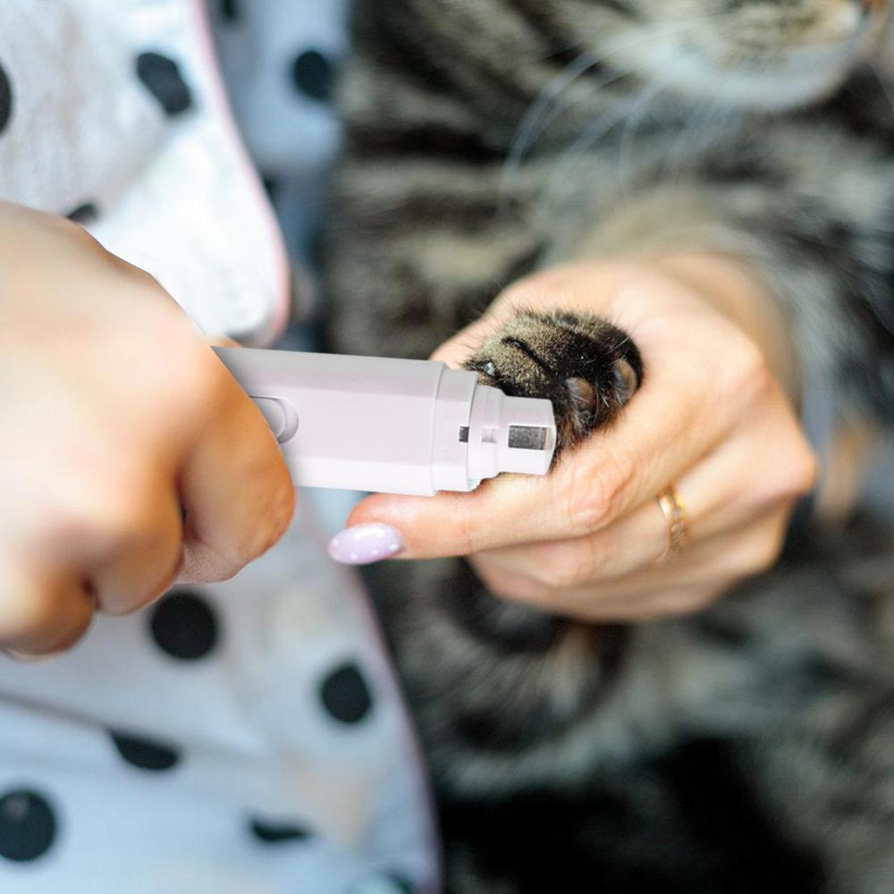 Electric Cat Nail Clipper Dog Cat Rechargeable Nails Trimmer Low Noise Low Vibration Indoor Pets Grooming Machine Puppy Nail