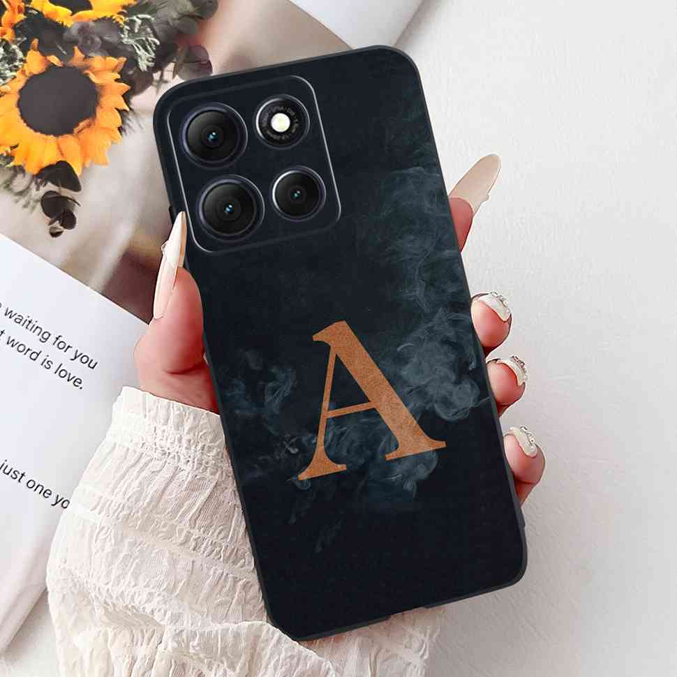 Горячий Чехол Для Motorola Moto G86 5G Буквы Короны A-Z Мягкий Силикон Черный ТПУ Чехол Для MOTO G86 XT2527-2 6.67" Защитный Чехол