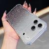 KEYSION Чехол для телефона с градиентом, блестками и стразами для iPhone 16 17 Pro Max Air 16 Plus, с волнистым краем, защитой камеры, противоударный