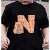 26 Capybara Alphabet Print Kids Tshirt Casual Funny Birthday Gift T Shirt Clothes Short Sleeve Y2K Tops Girls Boys Cotton Tee