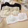 Ultra-thin Bra for Women Large Size Breathable Lace Bra Underwear Non-slip Side-breasted Gathered Bra