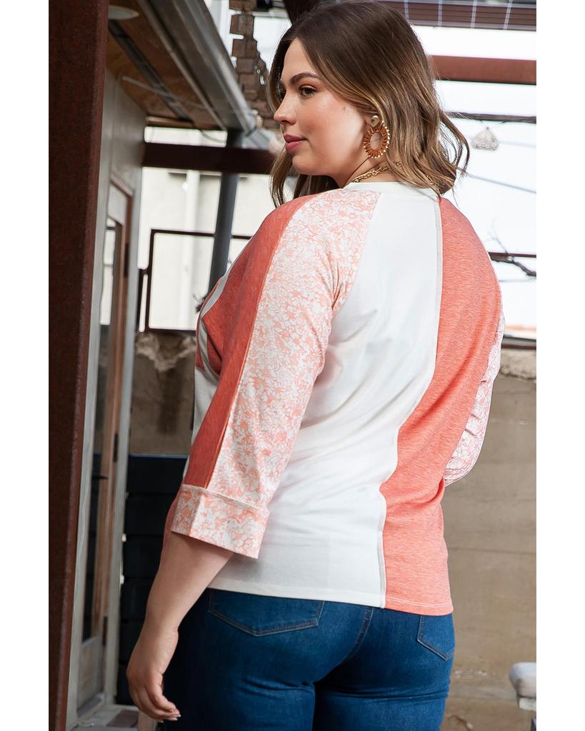 Azura Exchange Розовый цветной блок с заниженной талией и рукавом-браслетом большого размера