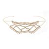 Makeup party mesh pearl mask, European and American fashion exaggerated nightclub party rhinestone mask