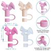Dust Proof Bow Straw Cap Covers Reusable Silicone Straw Tips Cover  for Stanley Cups