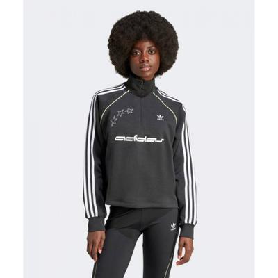 adidas Свитшот Adidas на молнии до середины, черный It9703