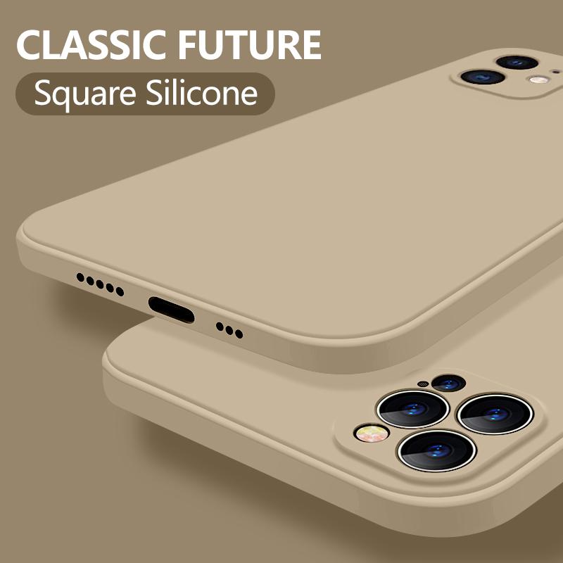New Soft Liquid Silicone Phone Case with Camera Protective Shockproof For iPhone 14 Pro 15 12 Pro MAX 11 Pro SE 2 2020 XR XS 7 8 Plus 6s